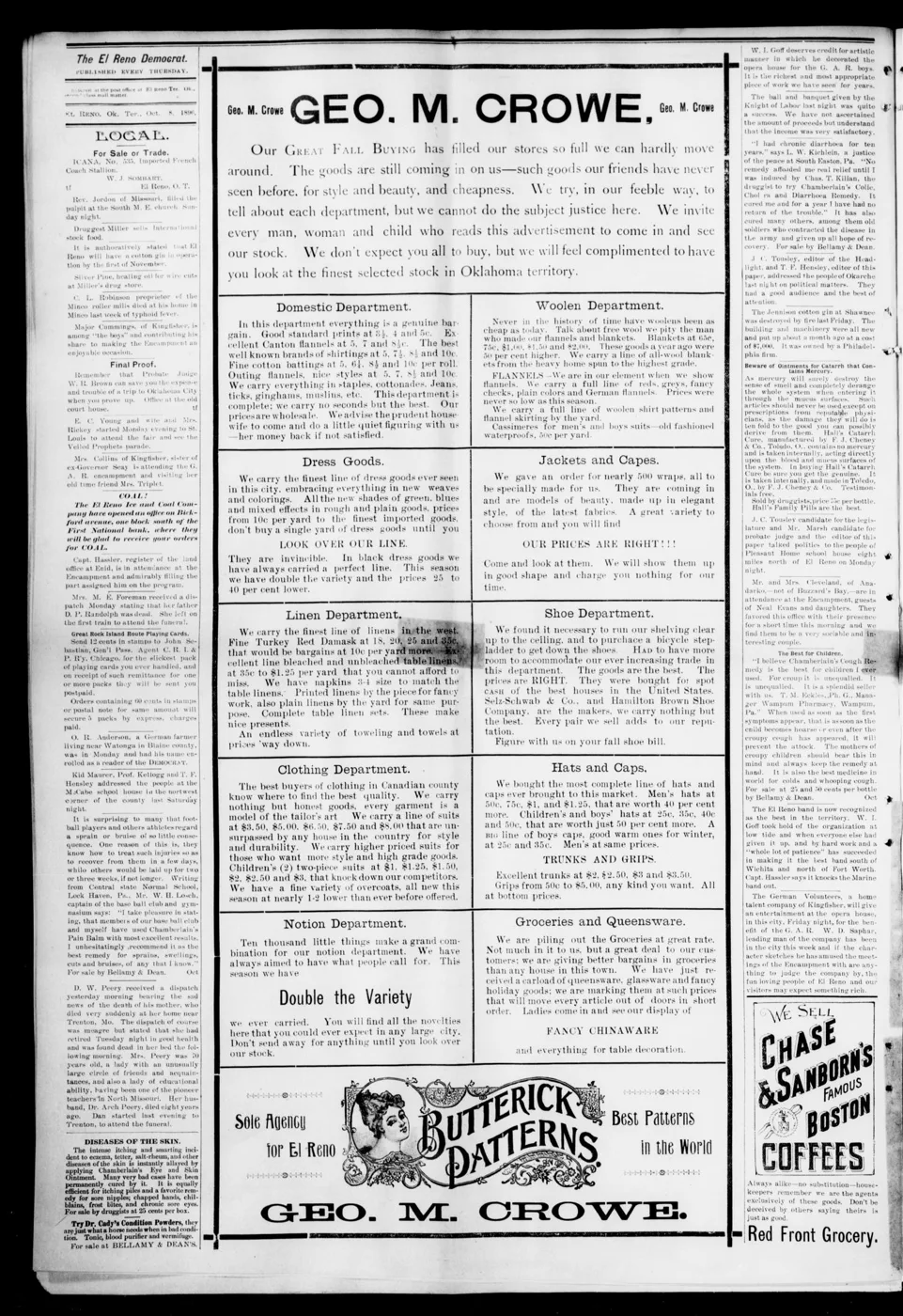 The El Reno Democrat., 1896-10-08, page 8