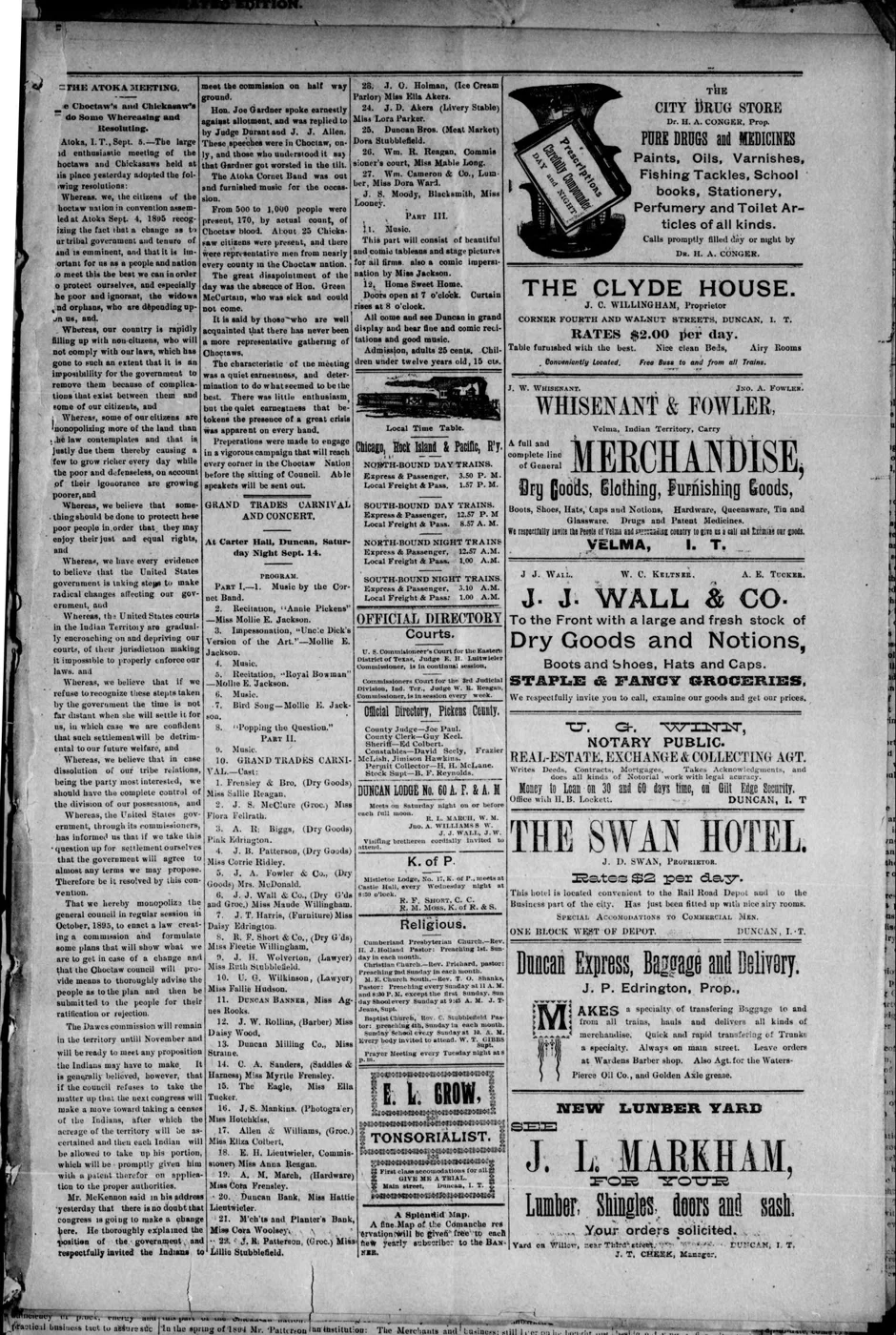 The Duncan Banner., 1895-09-13, page 3