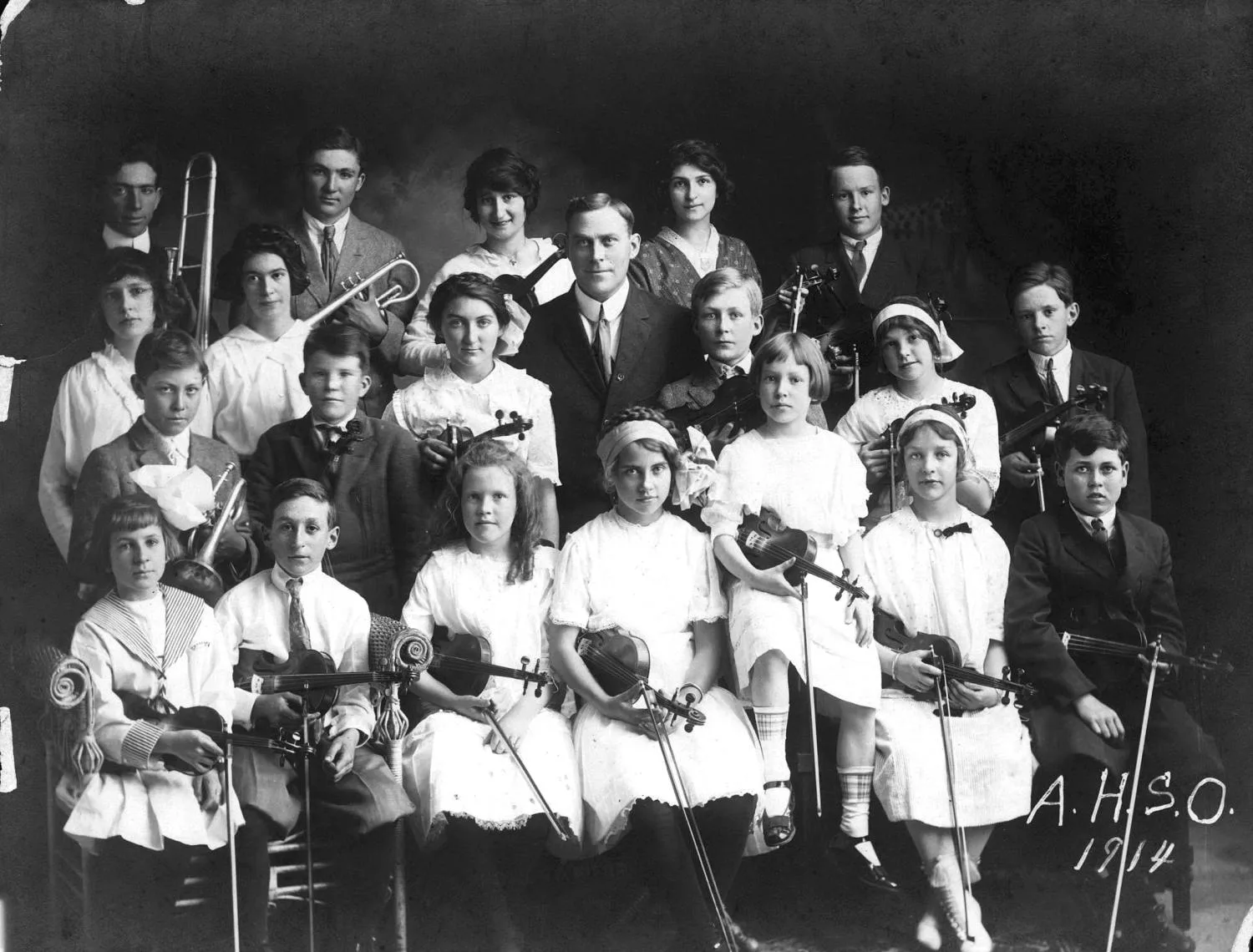 Ardmore High School orchestra, 1914.