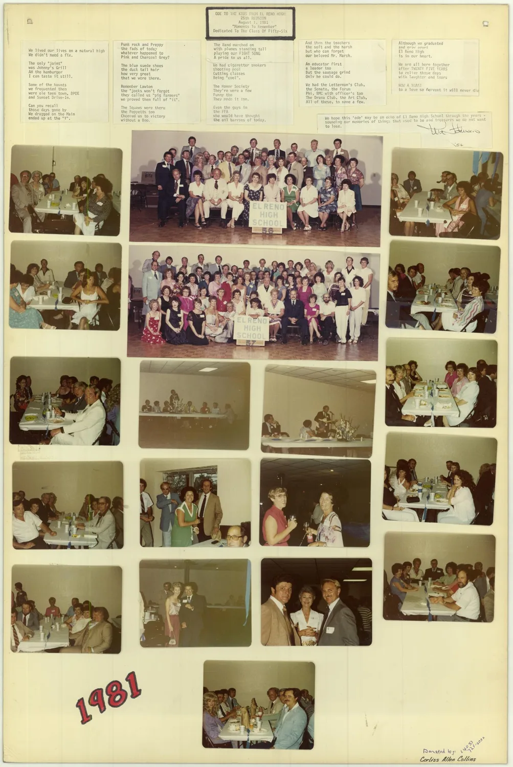1981 El Reno High 25th Reunion
