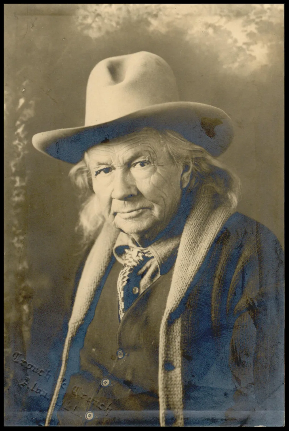 Photograph taken for a newspaper owned by the Oklahoma Publishing Company. Caption: "SCOTT CUMMINS -PILGRIM BARD , ALVA-OKLA."