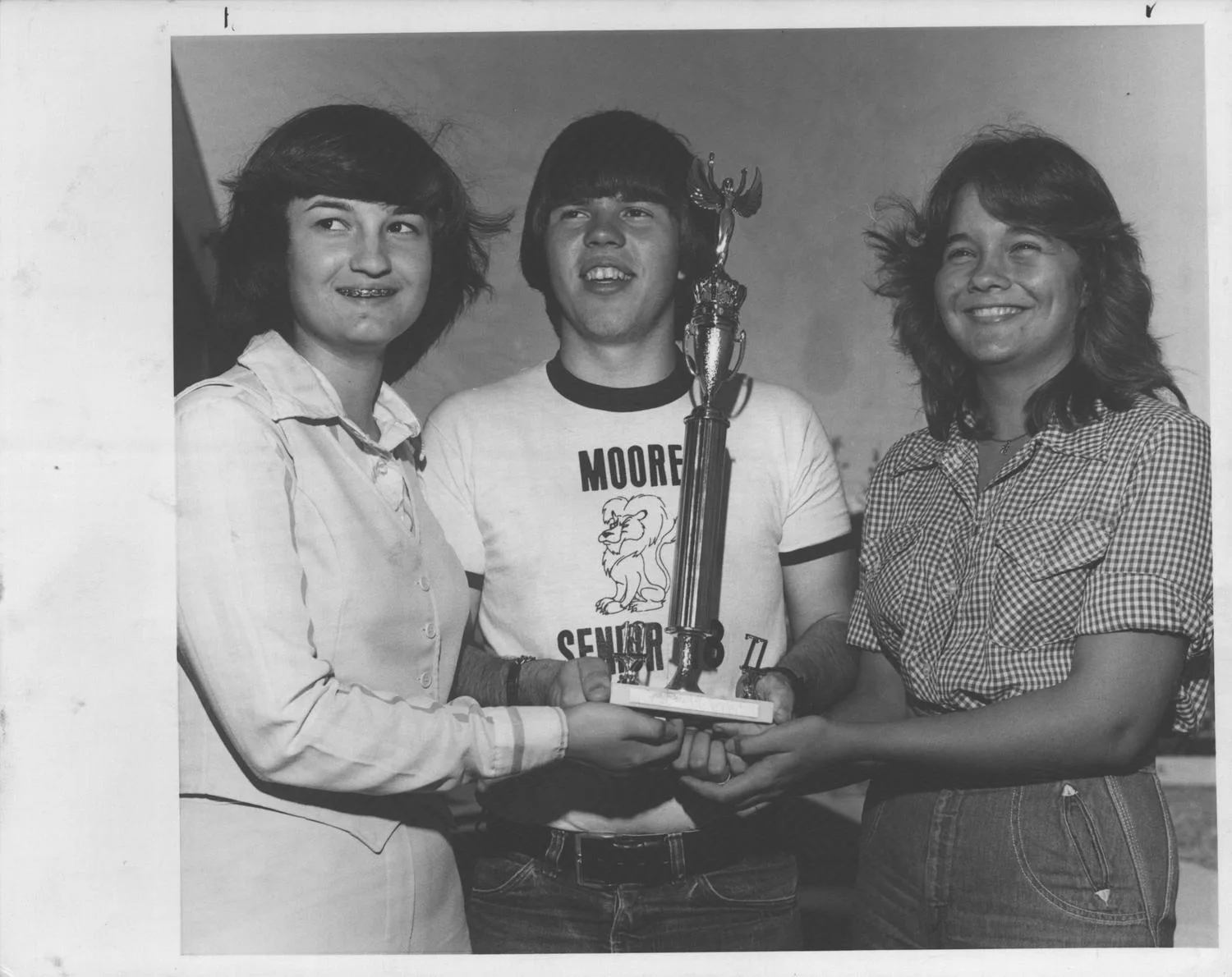 Moore (High School) band officers, 1977-78.