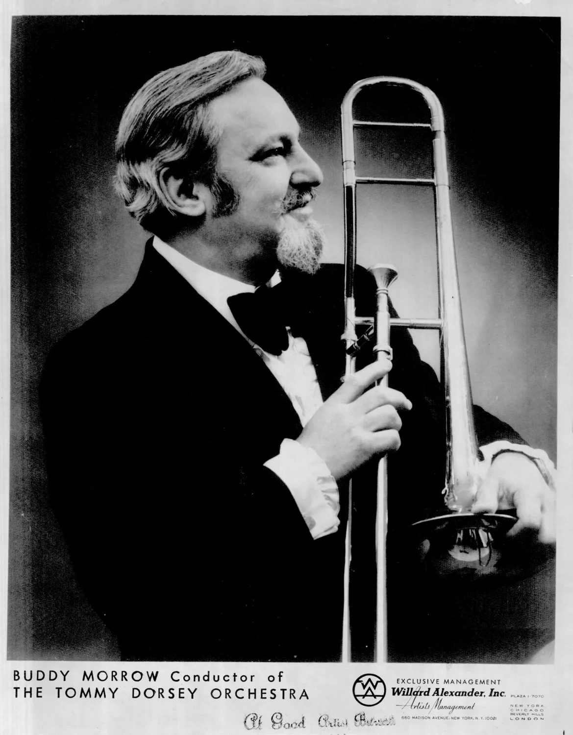 Morrow Buddy (conductor of the Tommy Dorsey Orchestra) (amusement).