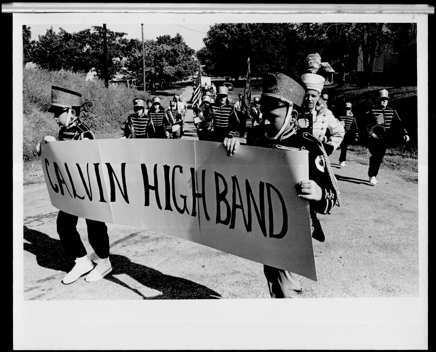 Photograph taken for a story in the Oklahoma Journal newspaper. Caption: "Herrod, Randall" Headline: Herrod Randall Calvin Oklahoma parade in Hometown.
