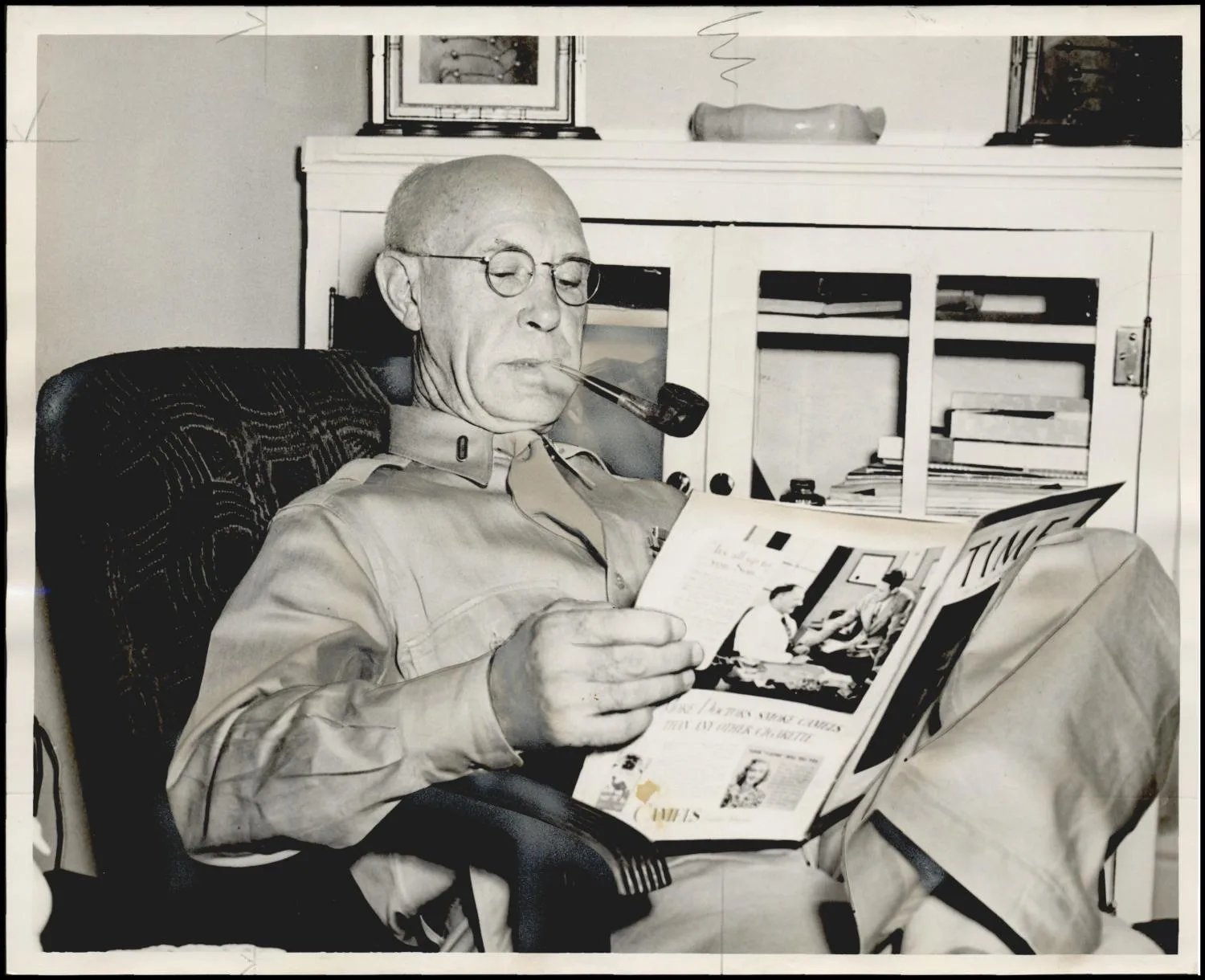 Photograph used for a story in the Daily Oklahoman newspaper. Caption: "CWO Charles B. Tyler U. S Army retired"