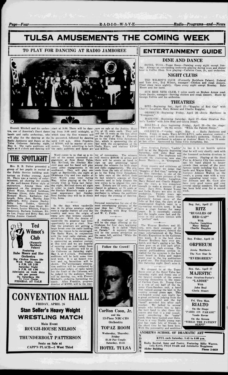 The Tulsa Coliseum radio jamboree and dance with Everett Mitchell s Orchestra
