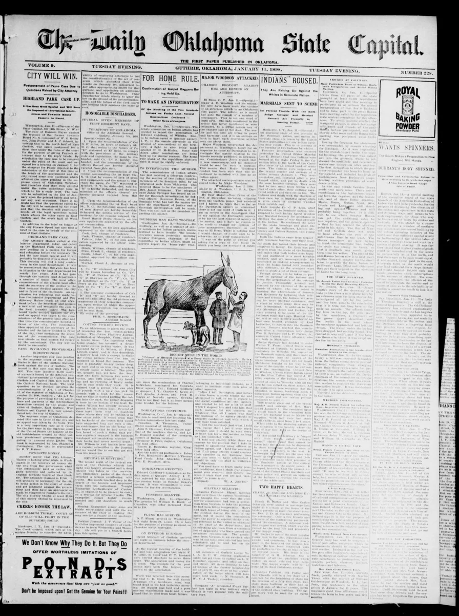 Special Orders No 1 First Regiment Band discharges January 7 1898